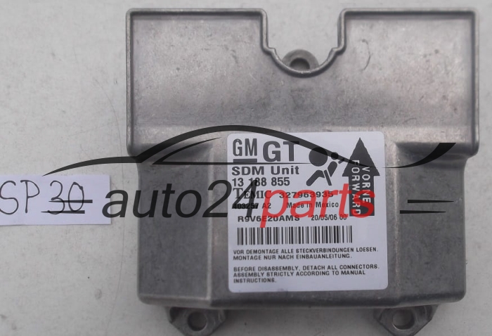 STEROWNIK MODUL PODUSZEK POWIETRZNYCH OPEL ASTRA H KOMBI 13 188 855 GT, 13188855 GT, 93186386, 6235478, 62 35 478