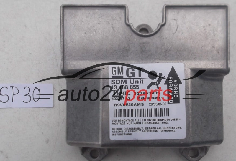 STEROWNIK MODUL PODUSZEK POWIETRZNYCH OPEL ASTRA H KOMBI 13 188 855 GT, 13188855 GT, 93186386, 6235478, 62 35 478