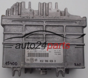  CALCULATEUR MOTEUR  VW VOLKSWAGEN GOLF III, PASSAT, AUDI, SEAT 1.6, BOSCH 0 261 203 314/315, 0261203314, 0261203315, 032 906 026 D, 032906026D 