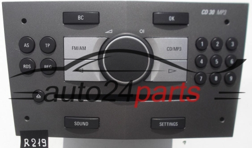 RADIO CD MP3  OPEL ZAFIRA  13 251 048 ZW / 13251048ZW / 344 183 129 / 344183129 / CD30 - R219