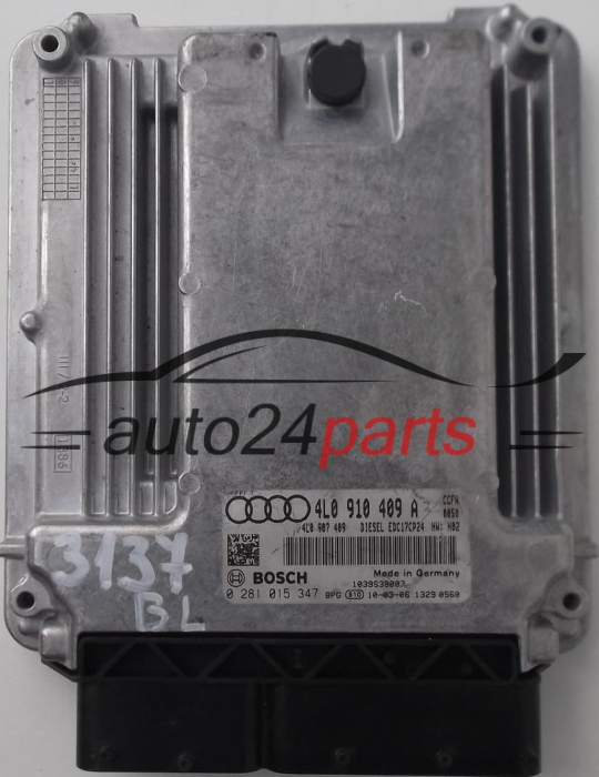 MOTORSTEUERGERÄT ECU STEUERGERÄT AUDI Q7 4.2 TDI 4L0910409A, 4L0 910 409 A, 4L0907409, 4L0 907 409, BOSCH 0281015347, 0 281 015 347, DIESEL EDC17CP24 CCFA 0050 1039S38003
