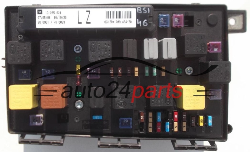BOITE ELECTRIQUE A RELAIS ET FUSIBLE OPEL ZAFIRA B 1.9 CDTI 13 285 621, 13285621 LZ, 5DK 009 464-70, 5DK009464-70 