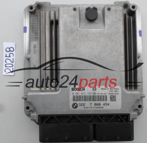 KOMPUTER STEROWNIK SILNIKA BMW MINI COOPER 1.6 D BOSCH 0 281 012 722,  DDE 7 808 454