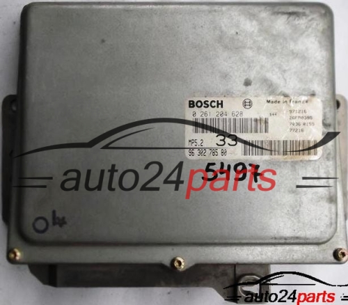 ECU CENTRALITA DE MOTOR PEUGEOT 306 1.6 BOSCH 0261204628, 0 261 204 628, 9630278580, 96 302 785 80 