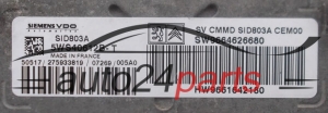Μονάδα Ελέγχου Κινητήρα CITROEN PEUGEOT 2.0 HDI SIEMENS VDO 5WS40612B-T,  SW 9664626680