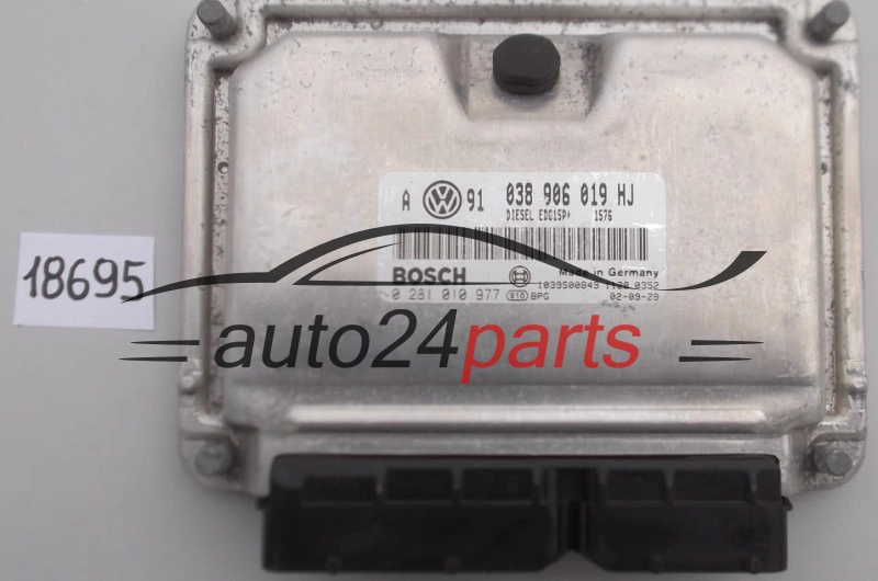 KOMPUTER STEROWNIK SILNIKA VOLKSWAGEN GOLF BOSCH 0 281 010 977, 0281010977, 038 906 019 HJ, 038906019HJ