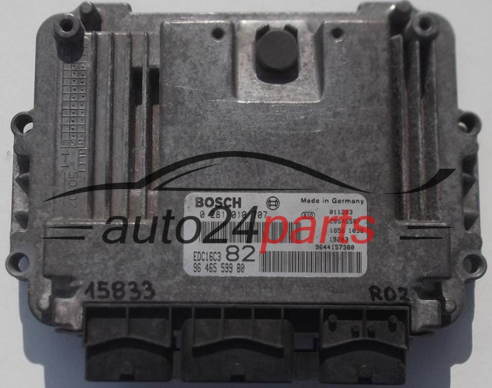 Μονάδα Ελέγχου Κινητήρα PEUGEOT 206 1.4 HDI BOSCH 0281010707 9646559980 9644157380 EDC16C3 82 28SA5587