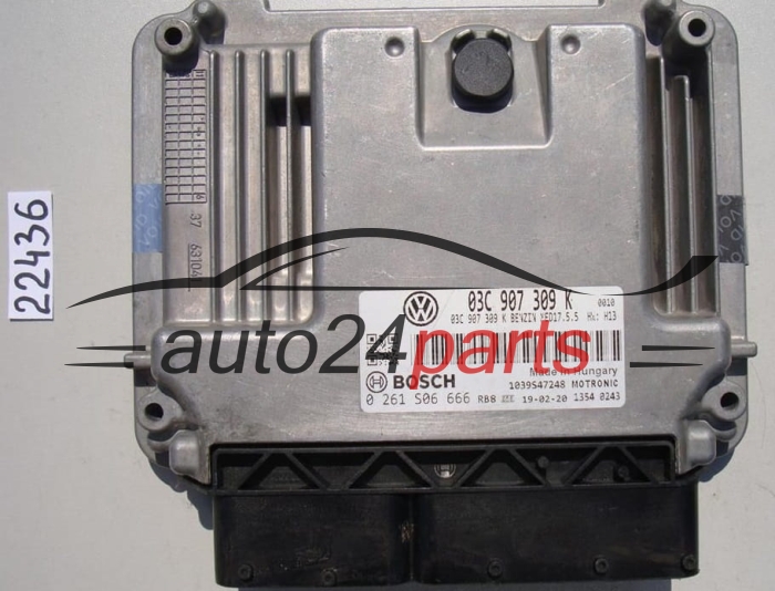 Μονάδα Ελέγχου Κινητήρα VW VOLKSWAGEN TIGUAN 1.4 TFSI BOSCH 0 261 S06 666, 0261S06666, 03C 907 309 K, 03C907309K, MED17.5.5