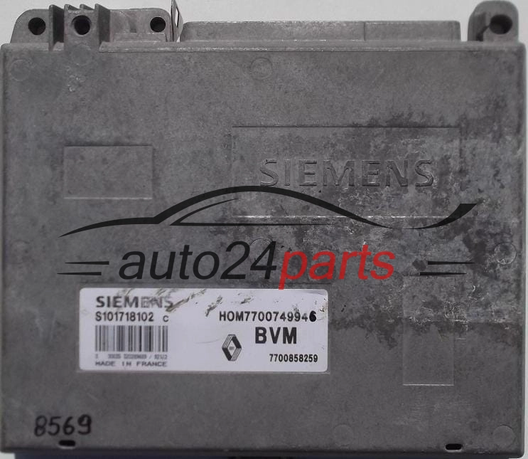 KOMPUTER STEROWNIK SILNIKA RENAULT CLIO 1.4, S101718103, HOM7700749946, BVM