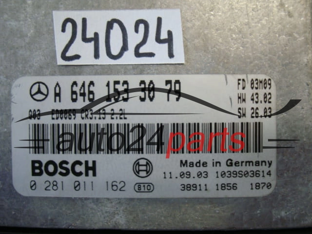 KOMPUTER STEROWNIK SILNIKA MERCEDES BENZ BOSCH 0 281 011 162, 0281011162, A6461533079, CR3.13
