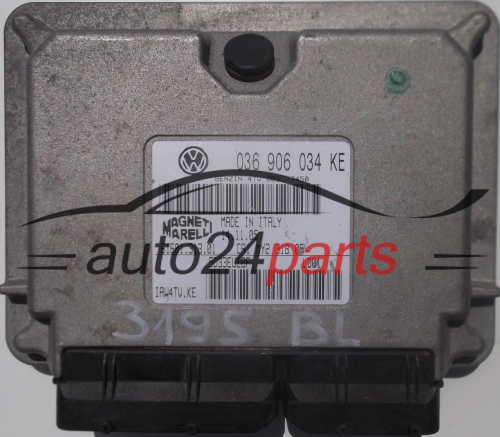 ECU ENGINE CONTROLLER SKODA FABIA 1.4 036906034KE, 036 906 034 KE, IAW4TV.KE, IAW4TVKE, 61600.313.01, 6160031301, BENZIN 4TV 003 7450