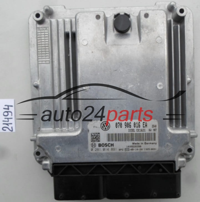 CENTRALINA DO MOTORE VW VOLKSWAGEN T5 BOSCH 0 281 014 891, 0281014891, 070 906 016 EA, 070906016EA