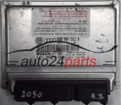 ECU ENGINE CONTROLLER AUDI A4 A6 VW VOLKSWAGEN PASSAT 2.8 V6 30V 4D0907551R, 4D0 907 551 R, BOSCH 0261204690, 0 261 204 690, BENZIN D02 26SA5165