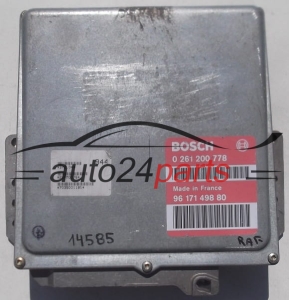 KOMPUTER STEROWNIK SILNIKA PEUGEOT 106, CITROEN ZX 1.4, BOSCH 0 261 200 778, 0261200778, 96 171 498 80, 9617149880, MA3.0 10 -  14585, 15154, 15483, 15624, 15564