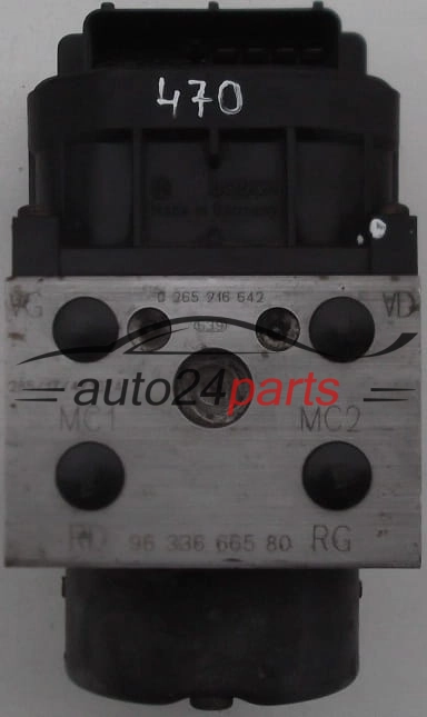 ABS POMPA I STEROWNIK CITROEN XSARA PICASSO BOSCH 0 265 216 642,  96 336 665 80