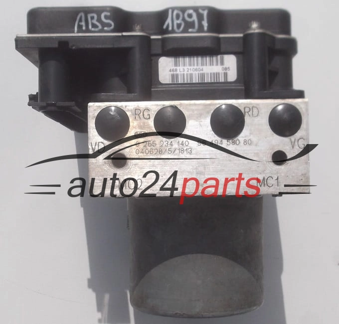 Aντλία ABS PEUGEOT 307 BOSCH 0 265 234 140, 96 494 580 80,  0 265 950 368