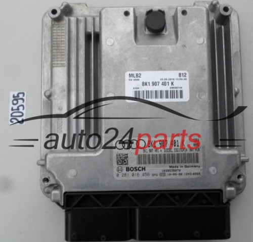 CENTRALINA DO MOTORE AUDI A4, A5 2.7 TDI, BOSCH 0 281 016 456, BOSCH 0281016456, 8K1 907 401 K, 8K1907401K, 8K1907401A