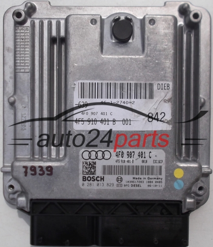 CENTRALITA DE MOTOR AUDI A6 2.7 TDI, BOSCH 0 281 013 829, BOSCH 0281013829, 4F0 907 401 C, 4F0907401C, 4F5910401B