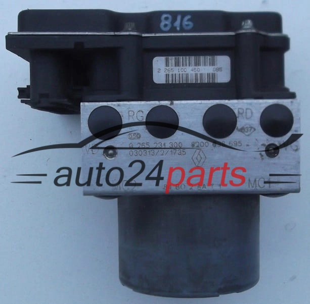 BOSCH 0 265 231 300, 0265231300, 8200 038 695, 8200038695, 0 265 800 317, 0265800317