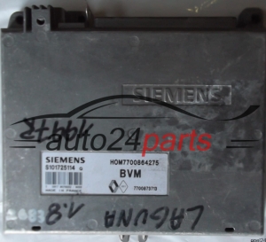 CALCULATEUR MOTEUR RENAULT LAGUNA 1.8 SIEMENS S101725114 Q, HOM7700864275, 7700873713