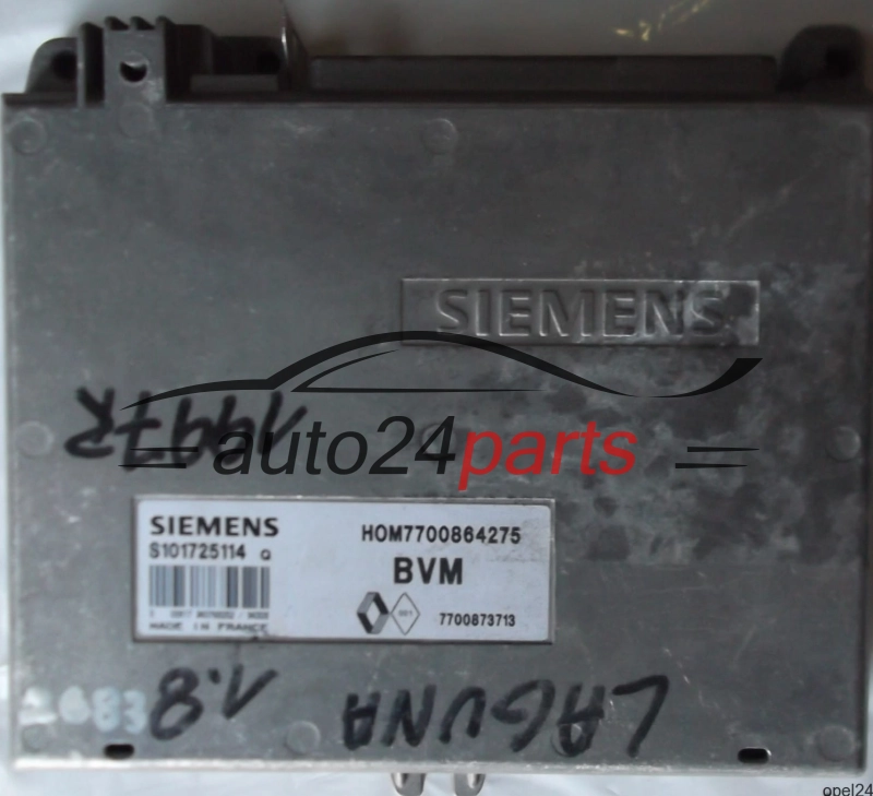 CALCULATEUR MOTEUR RENAULT LAGUNA 1.8 SIEMENS S101725114 Q, HOM7700864275, 7700873713 