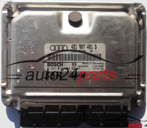 ECU CENTRALITA DE MOTOR AUDI A6 2.5 TDI AYM 4B1 907 401 D, 4B1907401D, BOSCH 0 281 010 494, 0281010494