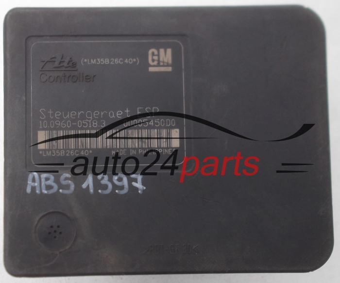 ABS PUMP OPEL  GM 13 157 578, 13157578, ATE 10.0206-0128.4, 10020601284, 10.0960-0518.3, 10096005183