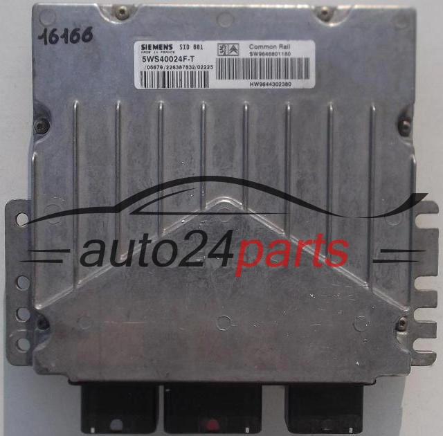 CENTRALINA DO MOTORE PEUGEOT 406 2.0 HDI SIEMENS 5WS40024F-T, SW9646801180, 9646801180, HW9644302380, 9644302380, 81458906 