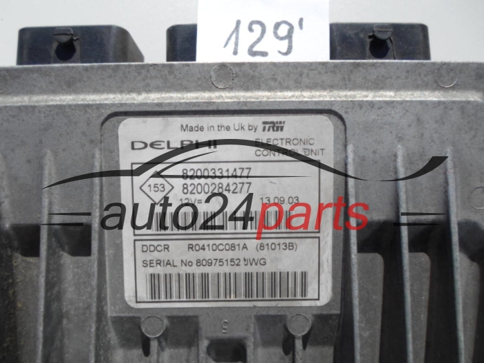 KOMPUTER STEROWNIK SILNIKA RENAULT CLIO 1.5 DCI R0410C081A, 8200331477, 8200284277 