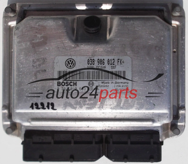 KOMPUTER STEROWNIK SILNIKA SEAT LEON 1.9 TDI ASV 038906012FK, 038 906 012 FK, BOSCH 0 281 010 683, 0281010683, DIESEL EDC15VM+ 3357, 28SA5092