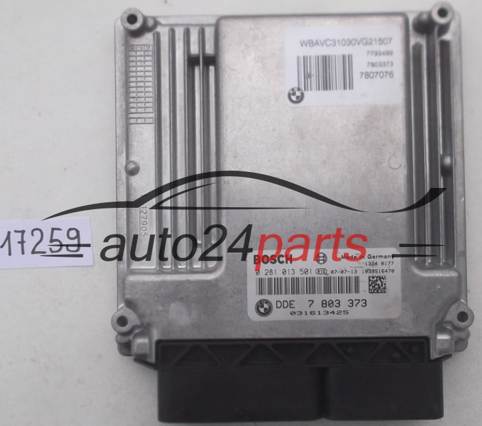 Μονάδα Ελέγχου Κινητήρα BMW 1 E87 120 3 E90 320 5 E60 520 BOSCH 0 281 013 501, 0281013501, DDE 7 803 373 DDE7803373, 7803373
