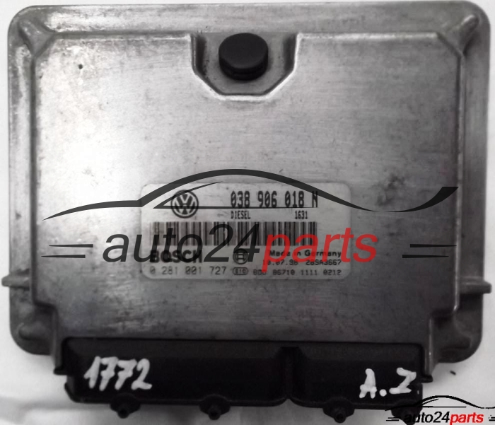 ECU CENTRALITA DE MOTOR VW VOLKSWAGEN PASSAT 1.9 TDI 038 906 018 N, 038906018N, BOSCH 0 281 001 727, 0281001727, 26SA3667