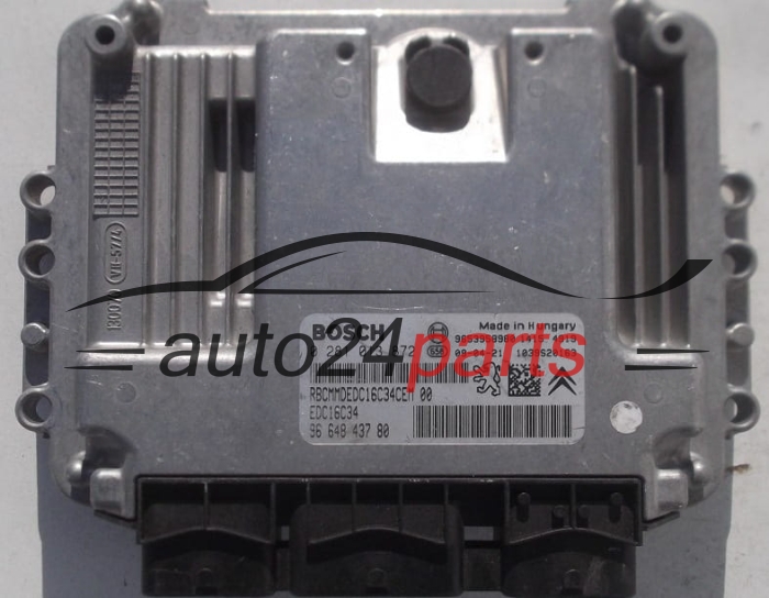 Μονάδα Ελέγχου Κινητήρα CITROEN PEUGEOT 1.6 HDI BOSCH 0 281 013 872, 0281013872, 96 648 437 80, 9664843780, 9653958980, EDC16C34