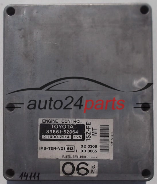 KOMPUTER STEROWNIK SILNIKA TOYOTA YARIS 1.0 1SZ-FE 8966152064