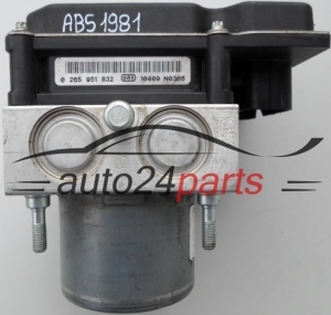 ABS PUMPE BLOCK HYDRAULIKPUMPE STEUERGERAT  FIAT PUNTO EVO BOSCH 0 265 251 997,  0 265 951 832