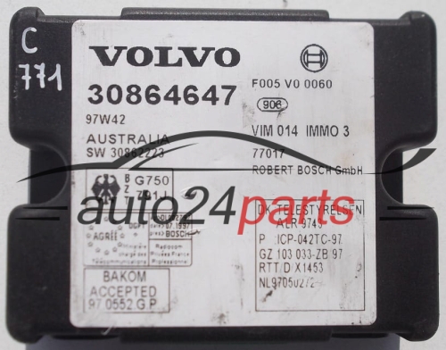COMFORT CONTROL MODULE VOLVO S40 V40 30864647