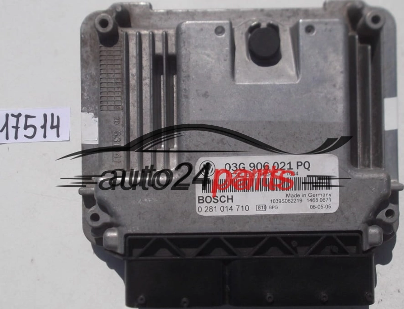 ECU ENGINE CONTROLLER SKODA OCTAVIA 2.0 TDI BOSCH 0 281 014 710,  03G 906 021 PQ, 03G906021PQ, 03G906021AB, EDC16U34