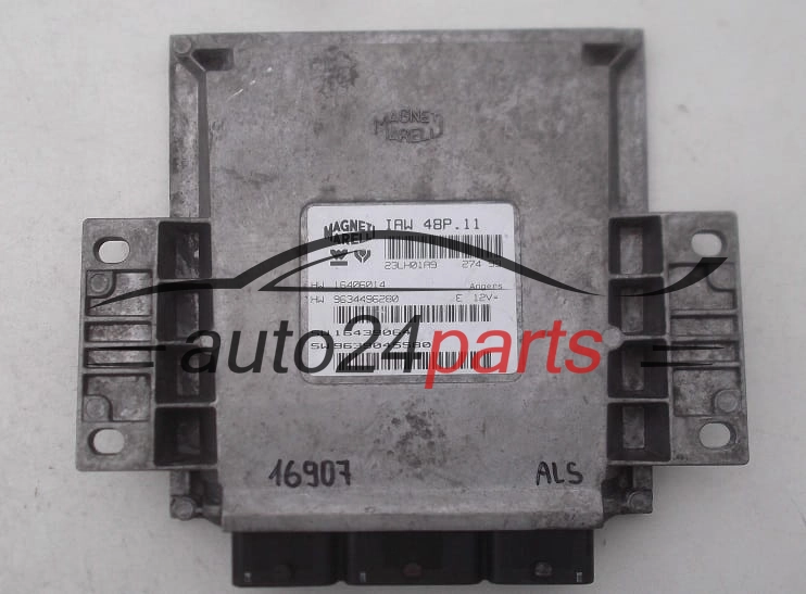 Μονάδα Ελέγχου Κινητήρα PEUGEOT 406 2.0 MAGNETI MARELLI IAW 48P.11, IAW48P11, HW 16406014 9634496280, SW 16439064 9639045580
