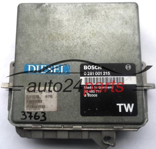 ECU ENGINE CONTROLLER OPEL CHEVROLET HOLDEN VAUXHALL OMEGA 2.5 TD BOSCH 0281001215, 0 281 001 215, 90492711, 90 492 711 TW