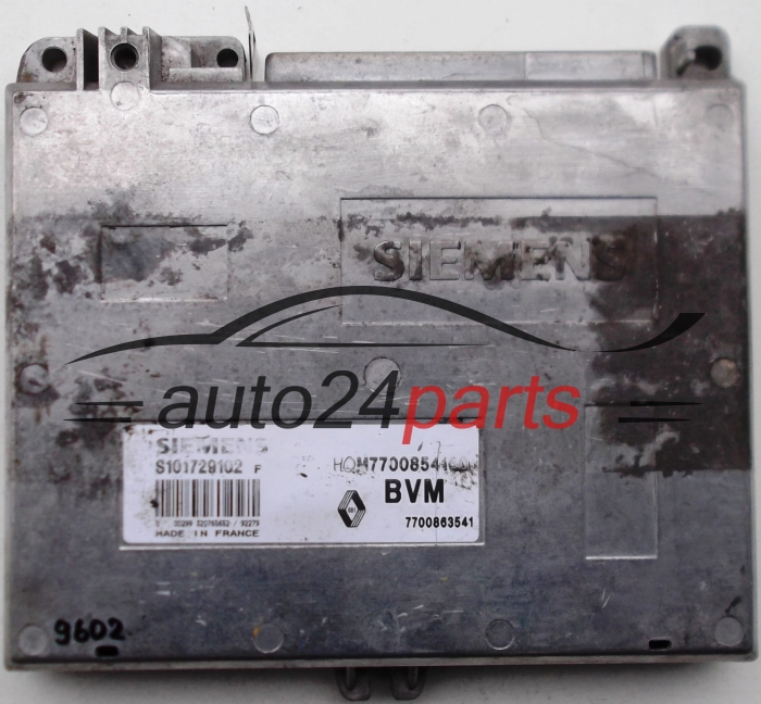 KOMPUTER STEROWNIK SILNIKA RENAULT CLIO 1.2, SIEMENS S101729102 F, S101729102F, HOM7700854160, 7700854160