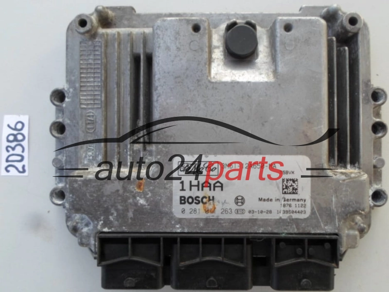 KOMPUTER STEROWNIK SILNIKA FORD FOCUS C-MAX 1.6 TDCI BOSCH 0 281 011 263, 0281011263, FoMoCo 3M51-12A650-MA, 3M5112A650MA