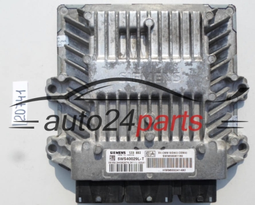 KOMPUTER STEROWNIK SILNIKA PEUGEOT 307 2.0 HDI SIEMENS 5WS40029L-T, 5WS40029LT, SW 9656061180, HW 9655041480, SID803 
