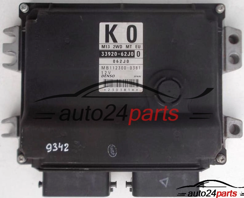 CALCULATEUR MOTEUR SUZUKI SWIFT 1.3, 33920-62J0, 3392062J0, K0, DENSO MB112300-0381, MB1123000381