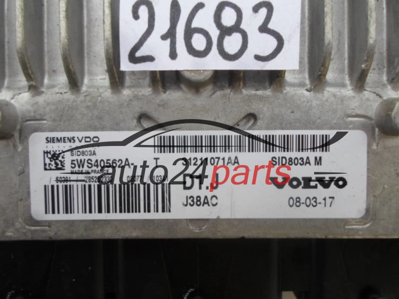 Μονάδα Ελέγχου Κινητήρα VOLVO SIEMENS 5WS40562A-T, 5WS40562AT, 31211071AA, SID803A