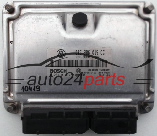 SKODA ROOMSTER 1.4 TDI, BOSCH 0 281 012 750, 0281012750, 045 906 019 CC, 045906019CC, EDC15P