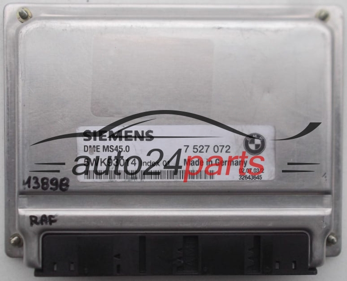 CALCULATEUR MOTEUR BMW E60 525i SIEMENS 5WK93014, 7 527 072, 7527072