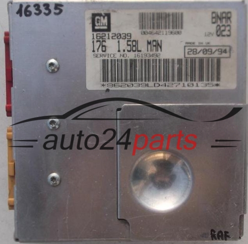 Engine Control Unit Alfa Romeo / Fiat 176 1.6 GM 16212039 BNAR MAN