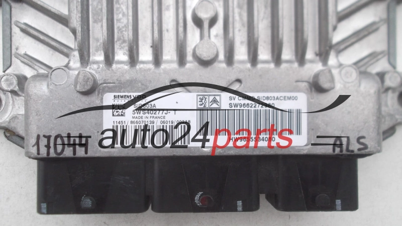 Μονάδα Ελέγχου Κινητήρα PEUGEOT 307 2.0 HDI SIEMENS 5WS40277J-T, 5WS40277JT, SW9662272980, HW9655534080, SID 803A