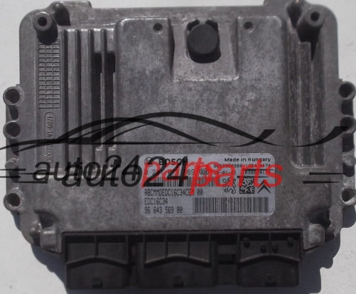 CENTRALINA MOTORE PEUGEOT PARTNER CITROEN JUMPY FIAT SCUDO 1.6 HDI BOSCH 0 281 013 869, 96 643 569 80,  9653958980, EDC16C34