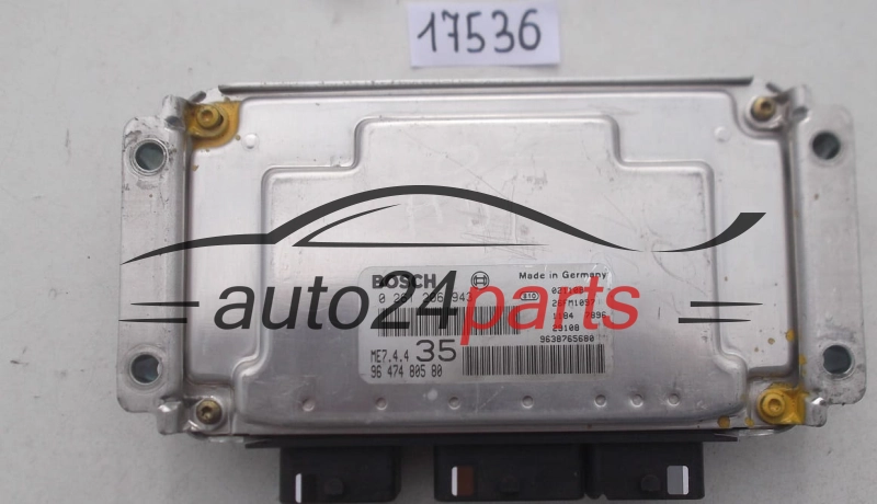  KOMPUTER STEROWNIK SILNIKA PEUGEOT 307 1.6 16V BOSCH 0261206943, 0 261 206 943, 9647480580, 96 474 805 80, 9638765680